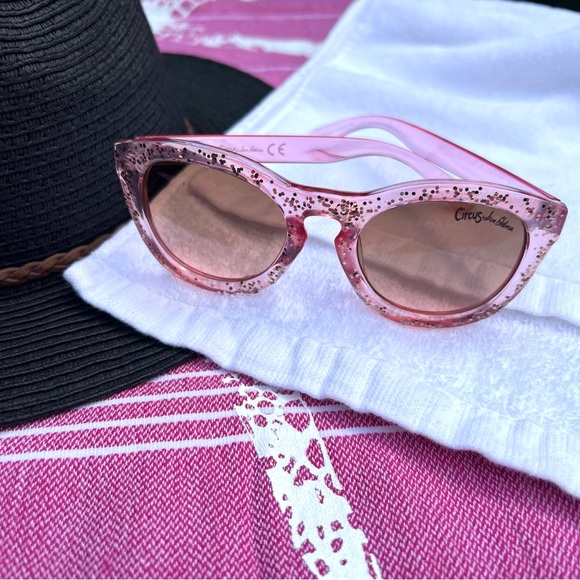 NEW Circus by Sam Edelman Sunglasses, Pink Glitter - Picture 3 of 10
